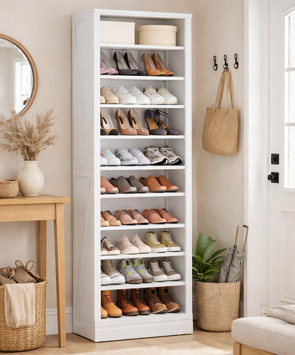 Shoe storage cabinet tier - storage,