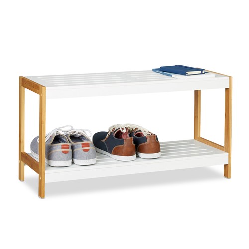 White shoe rack footwear - white,